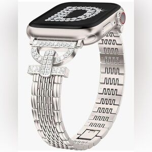 Bling Band Compatible with Apple Watch Bands Women 42/44/45/46/49mm, Elegant
